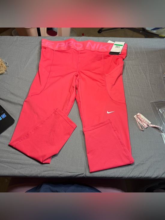 Nike Pants - Nike Pro Sculpt Dri Fit High Rise 7/8 Hot Pink Leggings NWT XL